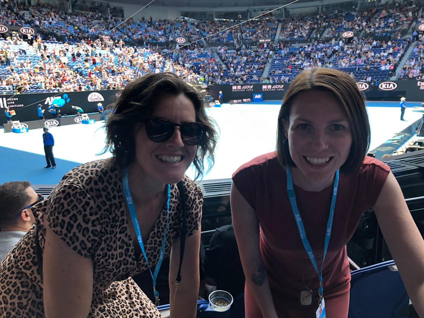 Tash and JB.. Tash on the left - Aussie Open 2020
